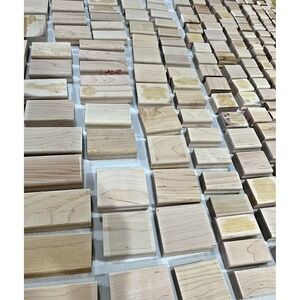 310 Pc Lot Mixed Sizes Blank Wood Rubber Stamp Mount Wooden Blocks for DIY Craft